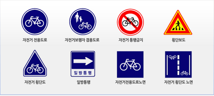 자전거 관련 교통안전표시